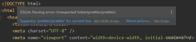 prettier parse error